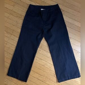 Blue Wide Leg Capris